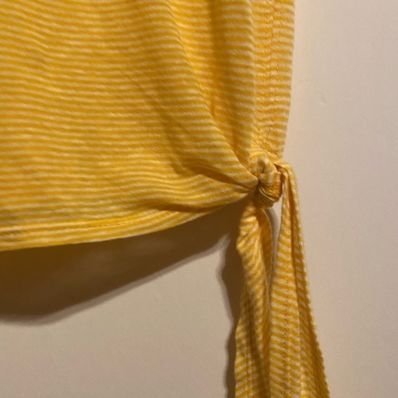 LOFT Pullover Semi Sheer Tshirt Side Tie Small - Picture 4 of 8